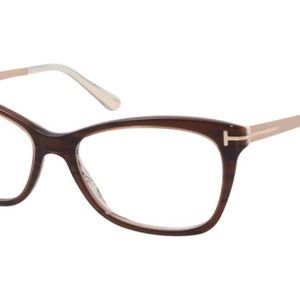 Tom Ford TF5353 Eyeglasses Transparent Brown/White-Brown Horn/Rose Gold